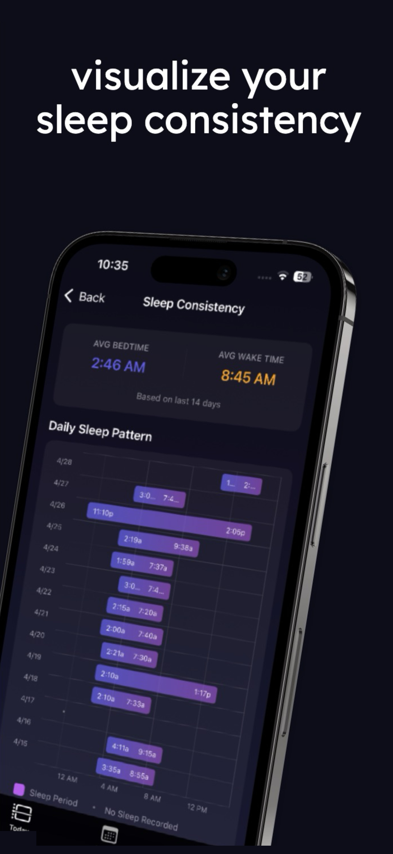 Sleep Stats App Screenshot 3